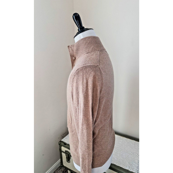 Banana Republic Sweater Men’s Small 100% Cotton Wool Blend 1/4 Button - Picture 3 of 7